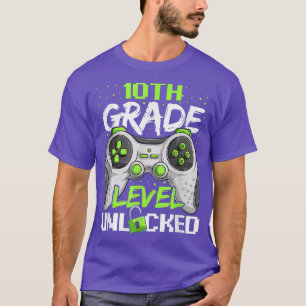 T-shirt Niveau de jeu vidéo déverrouillé 10e année Retour