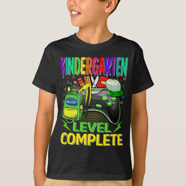 T-shirt Niveau de maternelle Jeu vidéo complet (Devant)