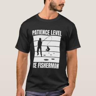 T-shirt Niveau de patience pêcheur sur glace pêche à la gl