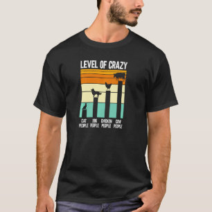 T-shirt Niveau de personnes folles de chats personnes de c