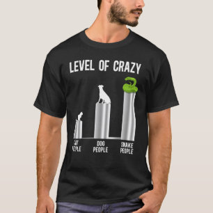 T-shirt Niveau de serpent de personnes de chats fous et de