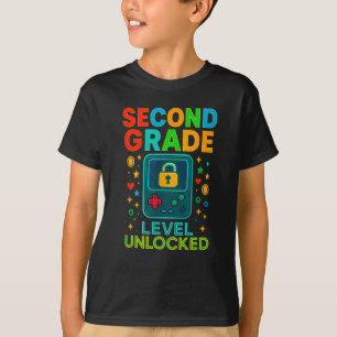 T-shirt Niveau Deuxième année débloqué Gamer Ck retour à l