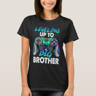 T-shirt Niveau Jusqu'À Big Bro Gamer Jeu Vidéo Big Brothe