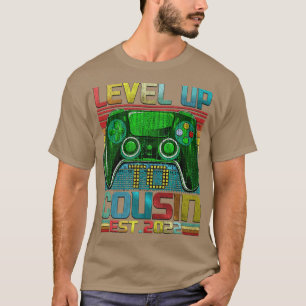 T-shirt Niveau Jusqu'À Cousin Crew 2022 Grossesse Nom De B