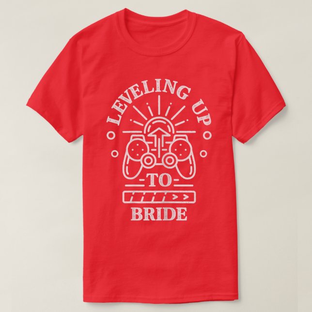 T-shirt Niveau Jusqu'À Jeu De Joueurs Mariés (Design devant)