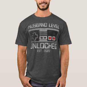 T-shirt Niveau Jusqu'Au Mari 2022 Leveled Up Bachelor Pa
