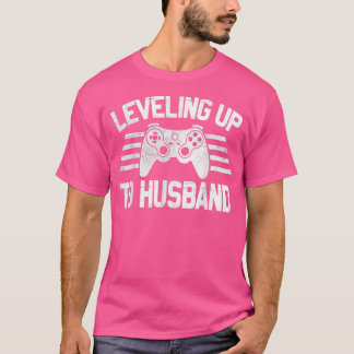 T-shirt Niveau Jusqu'Au Mari Drôle Groom Citation Vidéo Ga