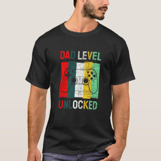 T-shirt Niveau papa de Faire-part de grossesse déverrouill