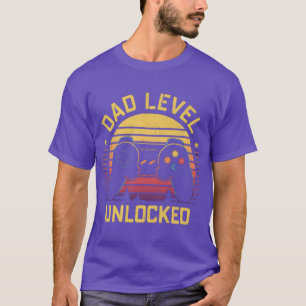 T-shirt Niveau Papa Débloqué Est 2025 Video Gamer Papa ami