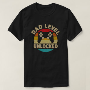 T-shirt Niveau papa Faire-part de grossesse non verrouillé