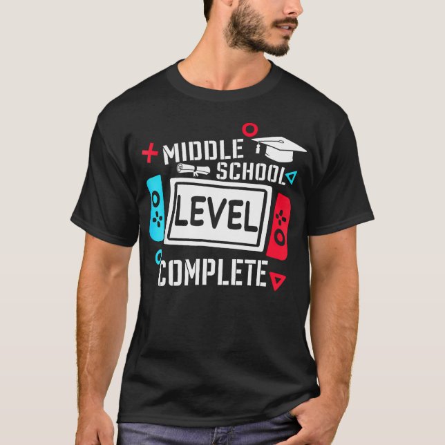 T-shirt Niveau Secondaire Terminé De 2024 Diplôme (Devant)