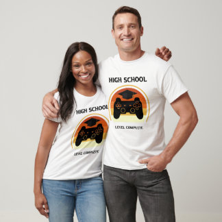 T-shirt Niveau secondaire Terminé Gamer Graduation