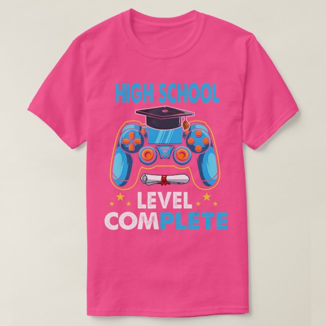 T-shirt Niveau secondaire Terminé Graduation 2022 (4) (Design devant)