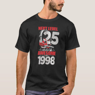 T-shirt Niveau suivant Déverrouillé Garçon de 25 ans 1998