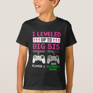 T-shirt Niveau Supérieur Grande Sœur 2026 Drôle De Jeu Vid