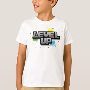 T-shirt Niveau supérieur ! Vidéo Pixel Art Anniversaire T-