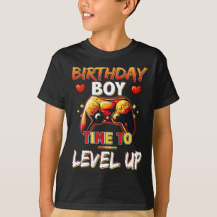 T-shirt Niveau Up Anniversaire Jeu vidéo pour garçon