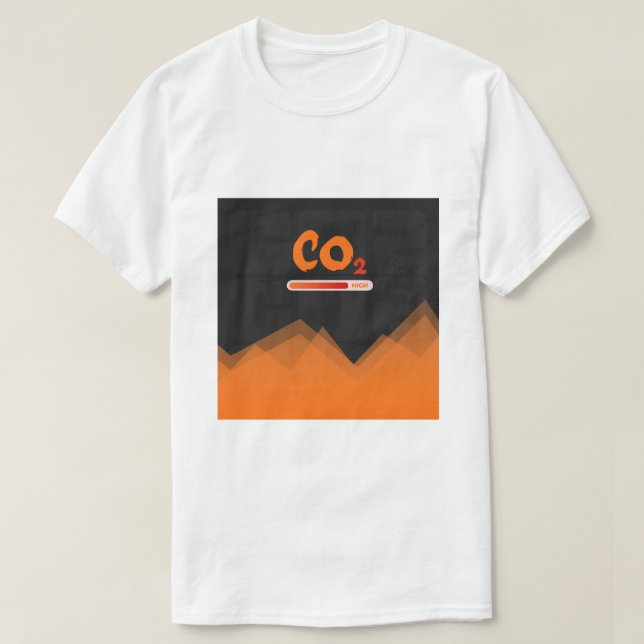T-shirt Niveaux élevés de pollution par le dioxyde de carb (Design devant)