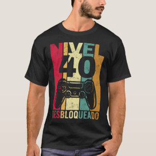 T-shirt Nivel 40 desbloqueado, finalmente adulto, regalo