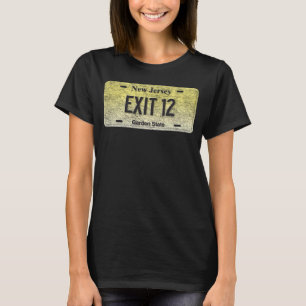 T-shirt NJ State Vanity License Plate EXIT 12