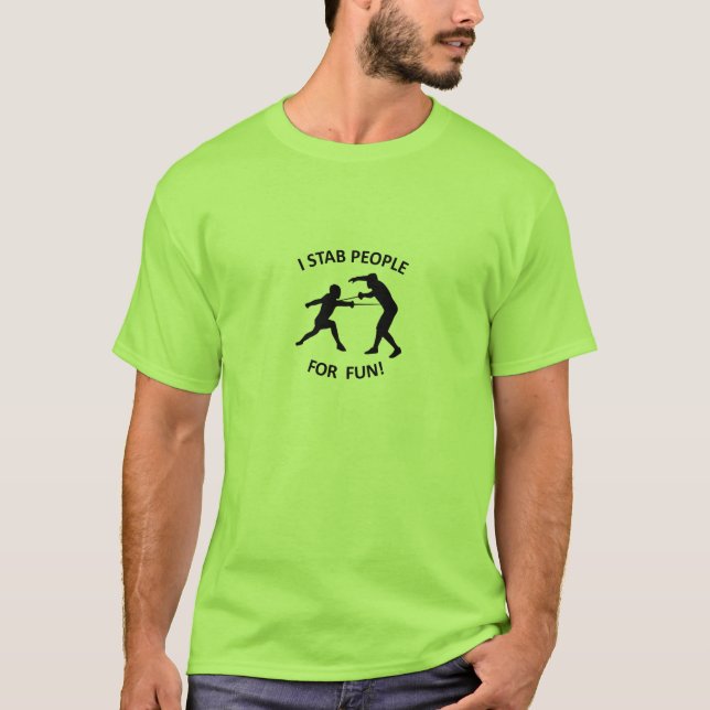T-shirt NKFA "je poignarde des personnes pour l'amusement (Devant)