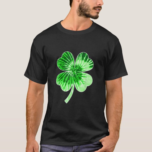T-shirt Nn Shamrock À Cravate Verte À Quatre Feuilles Pour (Devant)