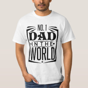 T-shirt No. 1 Papa Dans Le Monde
