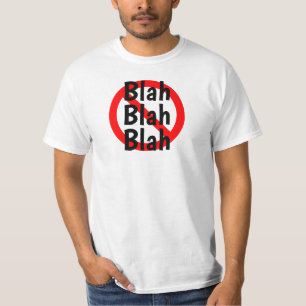 T-shirt NO Blah Blah Blah Blah Connexion en rouge, blanc e