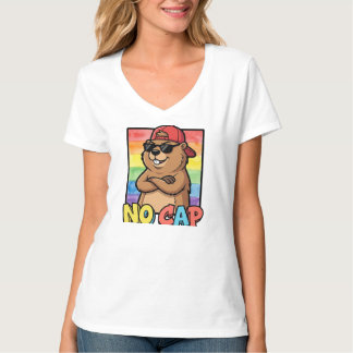 T-shirt No Cap Capybara – Funny Capybara Meme Streetwear 