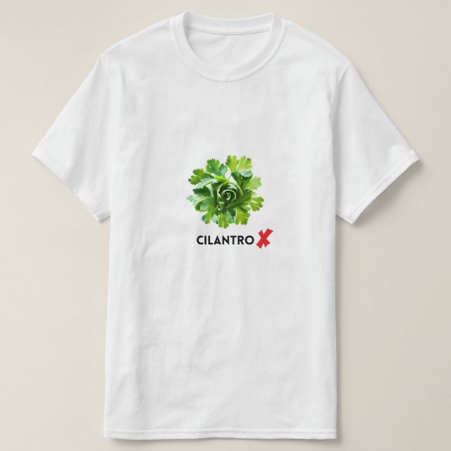 T-shirt No Cilantro - Je déteste Cilantro (Design devant)