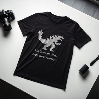 T-shirt No Connection Only Destruction Pixel Dino Savage 