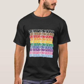 T-shirt No Cops At Pride Lgbtq Inclusive Rainbow Flag Stat