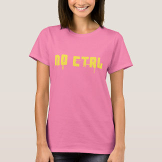 T-shirt NO CTRL - jaune sur vert armée