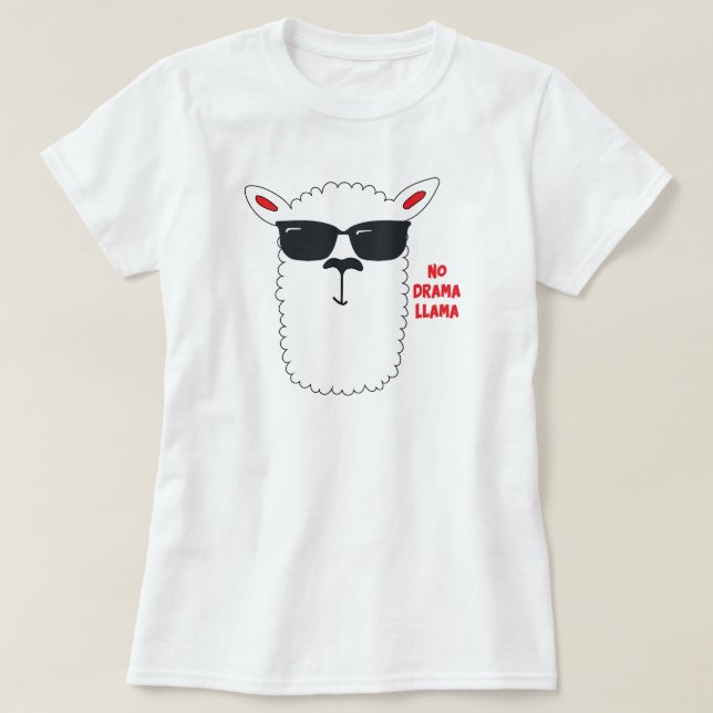 T-shirt No Drama Llama (Design devant)