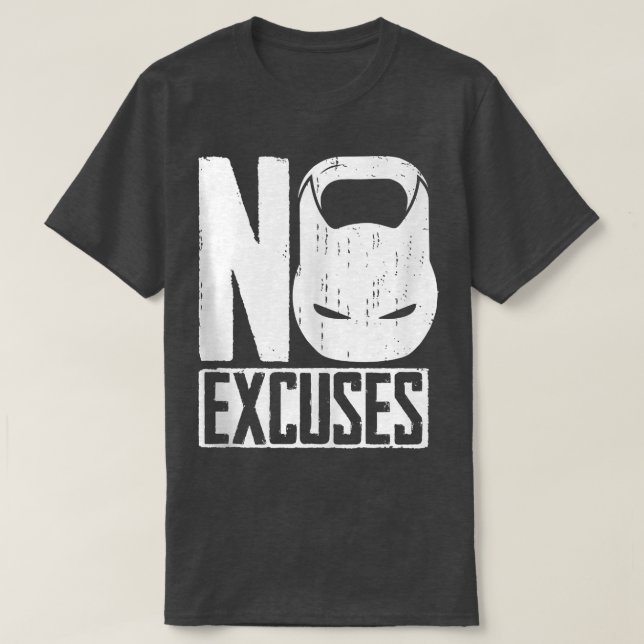 T-shirt No Ecuses Kettlebell (Design devant)