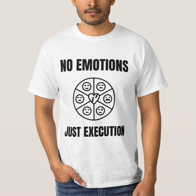 T-shirt No Emotions Trading Mindset Quote (Devant)