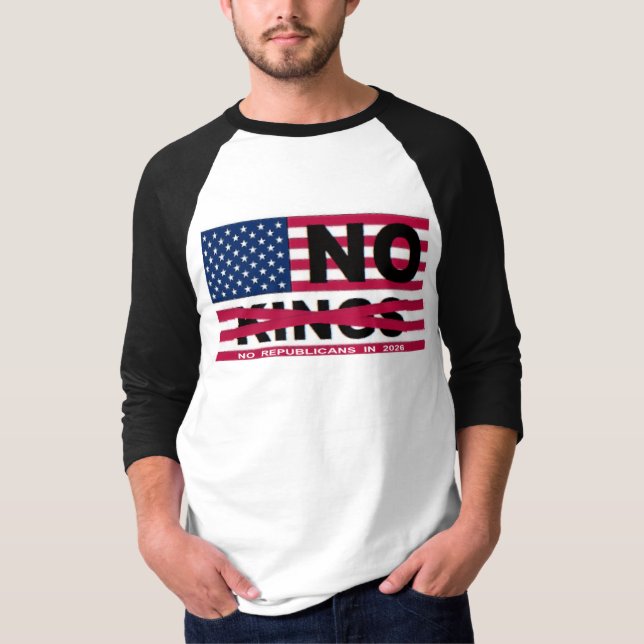 T-shirt "NO kings" (Devant)