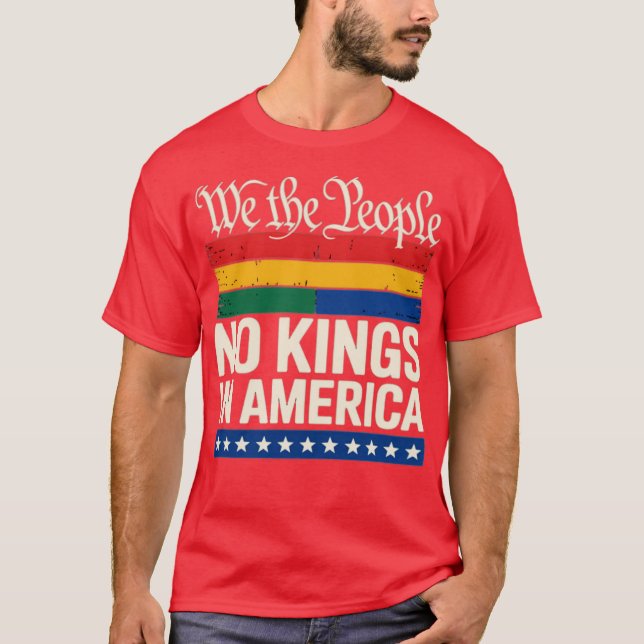 T-shirt No Kings In America We The People Political (Devant)