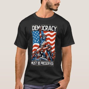 T-shirt "No Kings Save Democracy"
