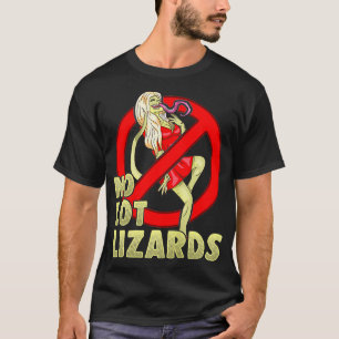 T-shirt No Lot Lizards Mens Truck Driver Papa Trucker Funn