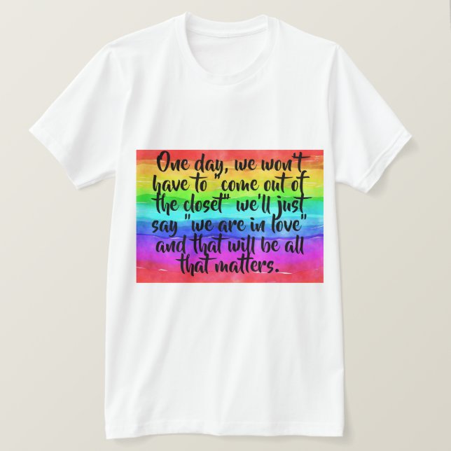 T-shirt No More Coming Out Of The Closet Pride (Design devant)