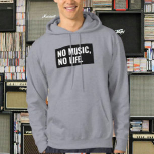 T-Shirt No Music No Life - Sweat à Capuche à Messa