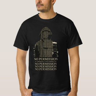 T-shirt No Permission Glitch Tee – DarkGG Minimalist 