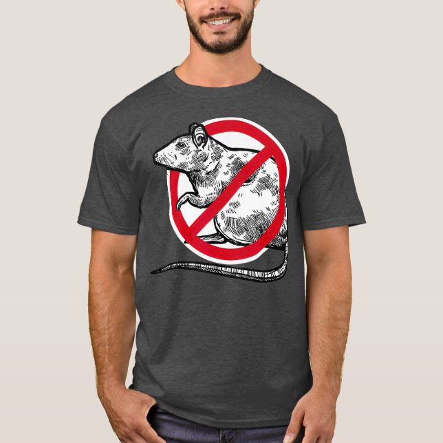 T-shirt No Rat Sign Stop Snitching Pest Control Cool (Devant)