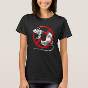 T-shirt No Rat Sign Stop Snitching Pest Control Novo Cool
