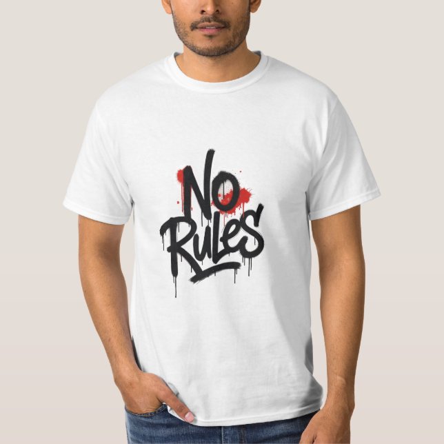 T-Shirt No Rules Graffiti (Devant)