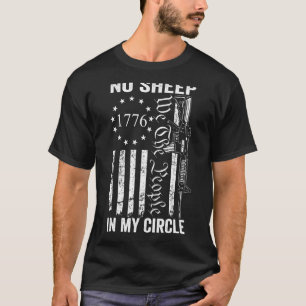 T-shirt No Sheep In My Circle 2nd Amendement Ar15 Rifle Pr