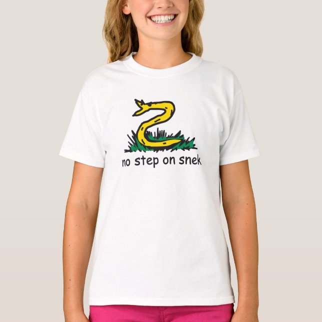 T-shirt No step on snek memes (Devant)