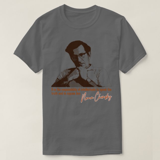 T-shirt Noam Chomsky Conception des devis (Design devant)
