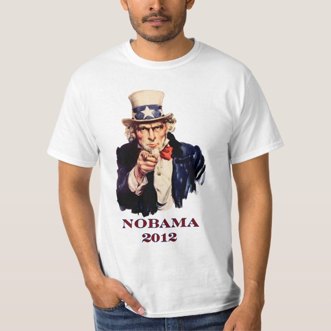 T-shirt NOBAMA 2012 "Oncle Sam " (Devant)